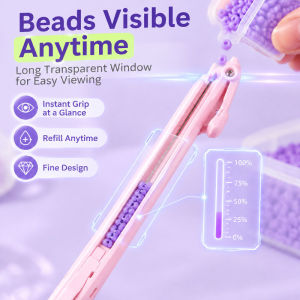 JMY Fuse Bead Pen Shuttle Beading Pen Easy Beading Ergonomic Grip Precision Pick DIY Craft Tool Fuse Beads Accessory