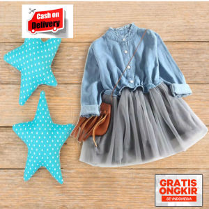 Dress Anak Perempuan 2 3 1 4 5 Tahun Lucu Imut Terbaru Import Korea Korean Style Pesta Murah Mewah Bahan Katun LOVIETA DAIROKU