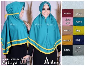 AliMaMa Medan - JILBAB AULIYA LIST - Hijab Jumbo Murah Bahan Jersey Hyget