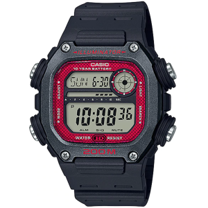 CASIO ORIGINAL - CASIO DW-291H-1BVDF - Men - Hitam Merah - Rubber Band - Jamdunia / Jam dunia JD18 # Jam Tangan Pria Cowok Watch Anti Air Digital Analog + CASIO DW-291H-1B DW 291H 1B DW-291H 291 H DW291 DW291H DW-291 s001 $ WR2 STR BS7 HT7