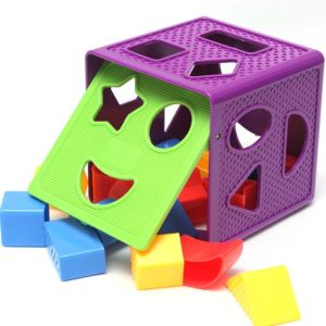 18 Pcs Set Multiple Shape Sorter Block Shapes Toys Block Toys for Kids Toddler