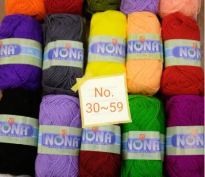 Benang kait Nona M code 30 ~ 59 40gram 4ply knitting yarn 1pc
