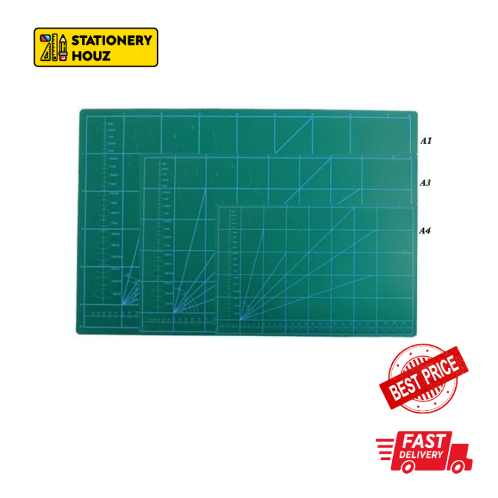 Stationery Houz A4 Size Cutting Mat-Green Cutting Mat Paper Cutting