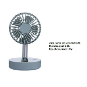 Quạt mini gấp gọn bỏ túi kiêm pin sạc dự phòng