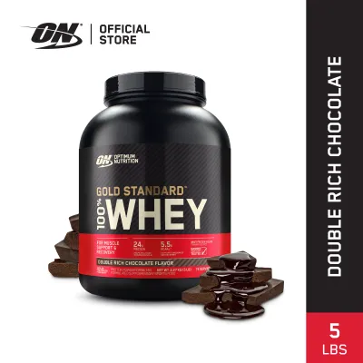 Optimum Nutrition Gold Standard 100% Whey Protein 5 LBs | Double Rich Chocolate | Primary Source Isolate