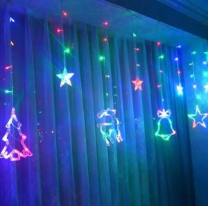 Led small flashing Lights String Lights Star Lights decorate the bedroom colorful outdoor household flashing Colored Lights Brightening Engineering Light Holiday lights Copper Lamp Jubilation Bells deer curtain lights