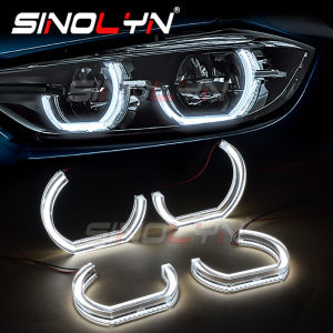 LED Angel Eyes Tuning For BMW E90 E60 E82 E88 E87 E81 Xenon Headlight Retrofit M4 Iconic DTM Style Halos DRL Acrylic Daytime Running Lights