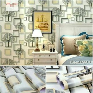 Wallpaper Sticker Dinding Tembok 3D POHON KOTAK Stiker Dekorasi Ruang Tamu Kamar Tidur Dapur