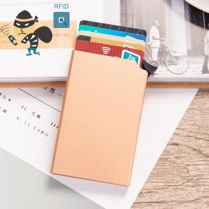 RFID ป้องกันการโจรกรรมสมาร์ทกระเป๋าสตางค์ผู้ชายบาง ID ผู้ถือบัตร โดยอัตโนมัติโลหะแข็งธนาคารผู้ถือบัตรเครดิตธุรกิจมินิบางสมาร์ทกระเป๋าสตางค์ผู้ชาย กระเป๋าตังชาย กระเป๋าใส่บัตร