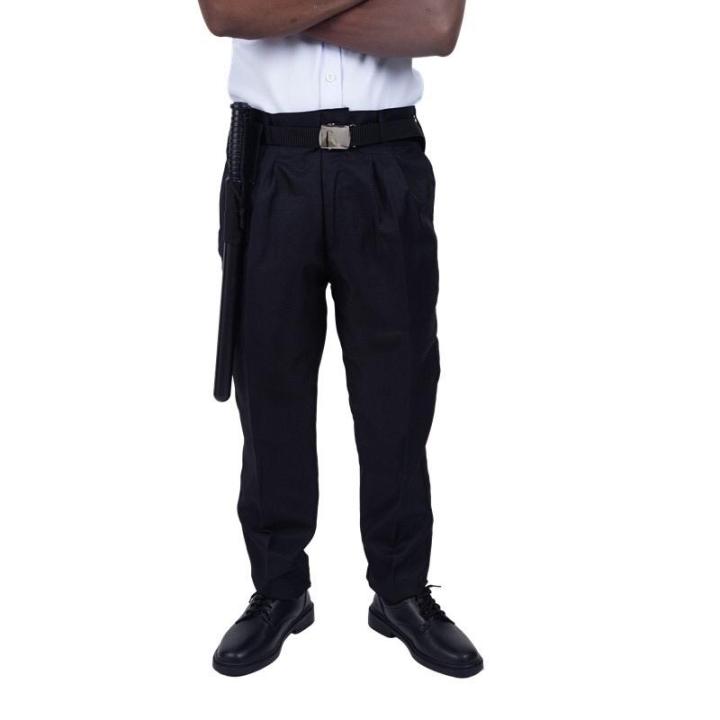 Pants Black Normal Poly Security Guard Pant (No Pocket) Lazada