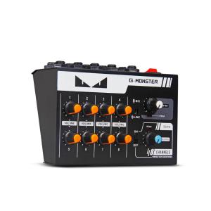 G-MARK G208 8 Channels Mini Portable Mixer Audio Console Mono/Stereo Sound System Extended For Instrument Microphone Guitar Bass