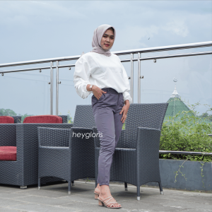 Heygloris - Baggy Pants Jumbo Big Size XXL 4L 5L Celana Panjang Wanita Bahan Kerja Kantor