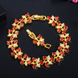 SEQUITO Free Shipping Yellow Gold Plated Women Elegant Party Butterfly Jewelry Pave Dark Blue AAA CZ Stone Bracelet Bangle B119