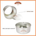 Aluminium Deep Round Cake Tin Mould With Loose Base (Deep 80mm) - 4/5/6/7/8 Inch / Loyang Bulat Tinggi Pangkal Longgar. 
