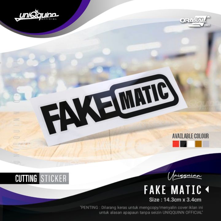 UQ Stiker Motor Fake Matic /Cutting Sticker/Stiker Variasi/ Stiker ...