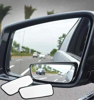 1 Pair Car Blind Spot Mirror Rectangle Shaped 360 Degree Adjustable Wide Angle Lens Rear View Mirror Car Parking Rearview Blindspot