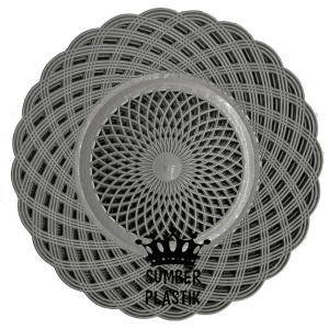 Piring Rotan Plastik Lusinan (1Lusin/12pcs) Murah Meriah