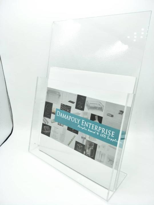 Clear Acrylic Menu Brochure Holder Lazada