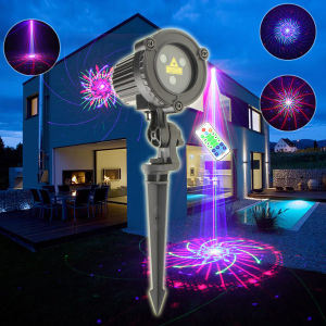 ESHINY B208 Outdoor Garden Landscape Light WF IP65 RGB Laser Moving 60 Patterns Projector Remote Xmas Party Wall Tree House Holiday Lamp