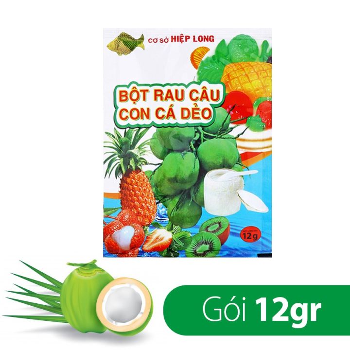 Bột nấu rau câu con cá dẻo 1 gói 12gr