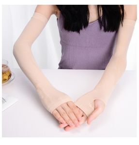 AliMaMa - MANSET TANGAN ICE SILK - Handsock Jempol Wanita Pelindung Panas Lengan Panjang Bahan Adem