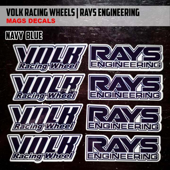 Volks Rays - Mags Decals - Navy Blue (4pcs pair) - Custom | Lazada PH