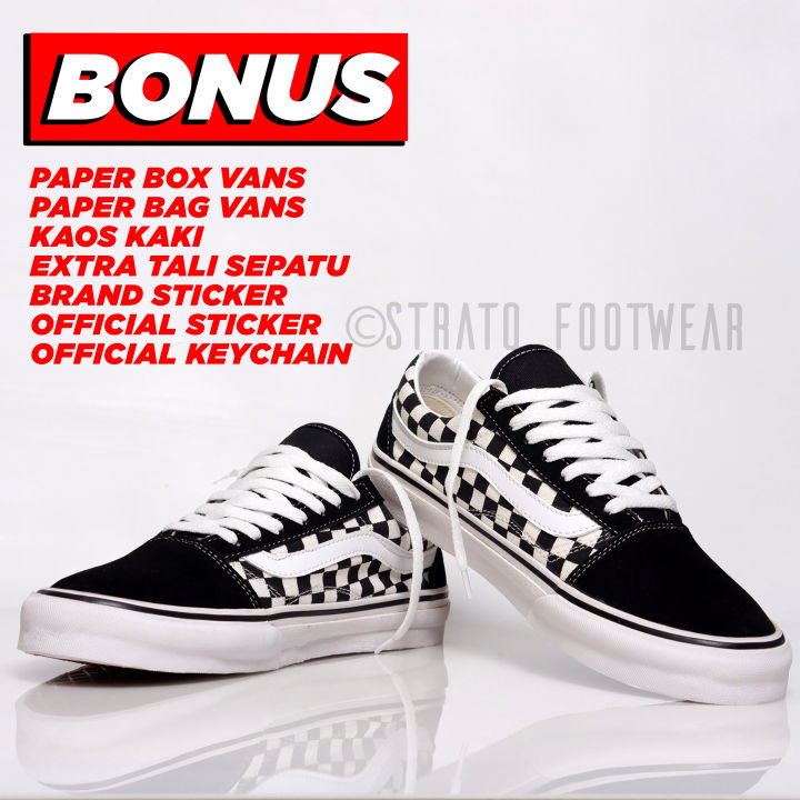SEPATU VANS OLD SKOOL CHECKERBOARD PREMIUM BISA COD SNEAKERS VANS