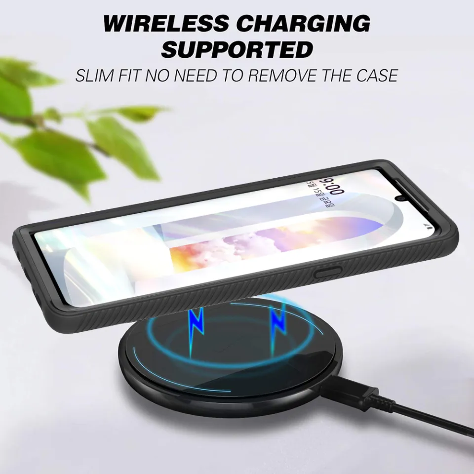 LG Velvet 5G Case WindCase 360° Full Body Clear Back Cover with