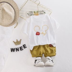 0-5 years old baby fashion trendy handsome short-sleeved shorts set 2-piece free shipping