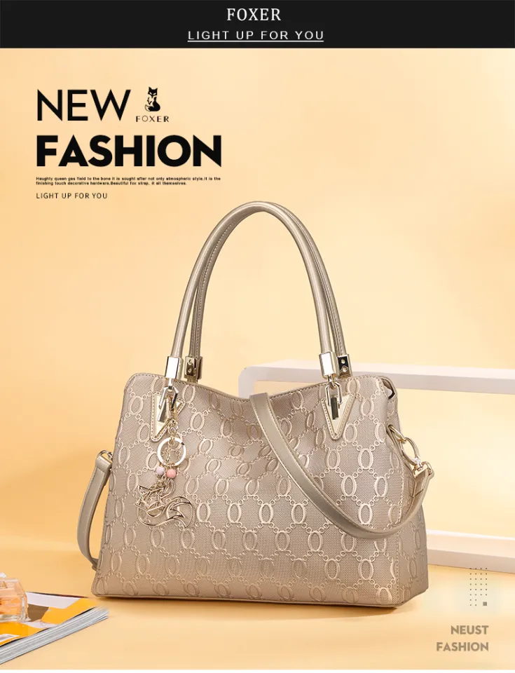 FOXER Genuine Leather Handbag for Women Ladies Top-handle Tote