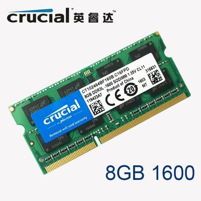 Crucial 8gb Ddr3l Ddr3l 1600mhz Sodimm Crucial 8GB DDR3 SODIMM