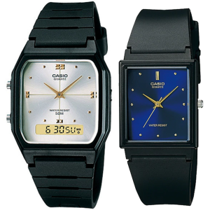CASIO COUPLE ORIGINAL - CASIO Pria AW-48HE-7A -with- Wanita MQ-38-2A Jamdunia / Jam dunia JD18ST Jam Tangan Pasangan Cowok Cewek Anti Air AW 48HE 7A with MQ 38 2A s001 Seri AW 48HE 7A & MQ 38 2A