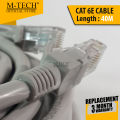 Kabel Lan Cat 6 Cable UTP Length 40M Switch ke router 1000Mbps & Computerized tested. 
