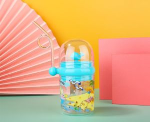 CUTE WHALE SPRAY KIDS WATER BOTTLE / CUP – 250 ml / BPA Free