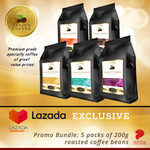 Jaxinn Coffee C1 C2 C3 C4 C5 Promo Bundle of 5 packs of 200g Specialty Coffee Beans
