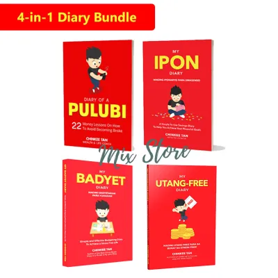4in1 Diary Bundle book Ipon Pulubi Badyet Utang Free Diary by Chinkee tan financial inspirational books sale guide book business business business