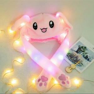 LED Bunny Hat Topi Kelinci Bergerak Topi Bergerak Kelinci