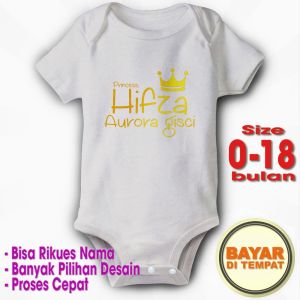 Baju Kaos Jumper Romper Bayi Baby CUSTOM GANTI NAMA Bisa Untuk Anak Laki Laki Atau Perempuan Desain Gambar Karakter Lucu GCPNEW 026