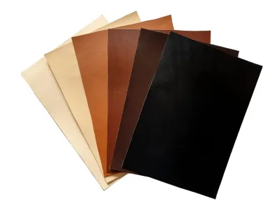 Genuine Cow Leather Vegetable Tanned Leather Sheet scraps fabric For DIY Leather Crafts Size A4