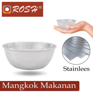 ROSH Baskom / Wadah / Mangkok Makanan Ekonomis 8.5 CM Stainless Steel Non Magnetic Besi Dinner Bowl ROS Chrome
