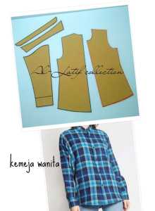 Pola instan kemeja wanita