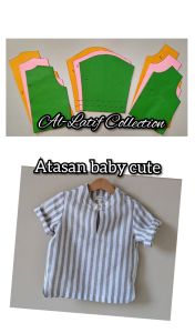 Pola jiplak / pola instan atasan baby cute