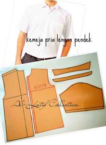 Pola jiplak kemeja pria lengan pendek