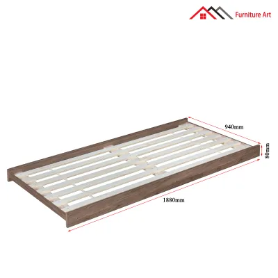 [Ready Stock] Furniture Art Design Wooden Super Single Pullout bed with roller / Katil Pullout / Trundle bed / White Color / Brown Color / Beige Color FA PO 001