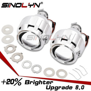 Sinolyn HID Bixenon Projector Headlight Lens 2.5 Mini 8.0 H1 High/Low Projectors For H4 H7 9005 9006 Car Lights Accessories Motorcycle Retrofit