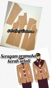 Pola jiplak / pola instan ATASAN PRAMUKA WANITA SMA/PENEGAK