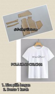 Pola jiplak/ pola instan kaos oblong