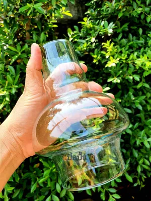 แก้วตะเกียงใหญ๋(1ชิ้น) Glass โป๊ะไฟตะเกียง แก้วโคมไฟ โป๊ะแก้ว