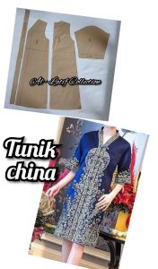 pola instan / pola jiplak TUNIK CINA