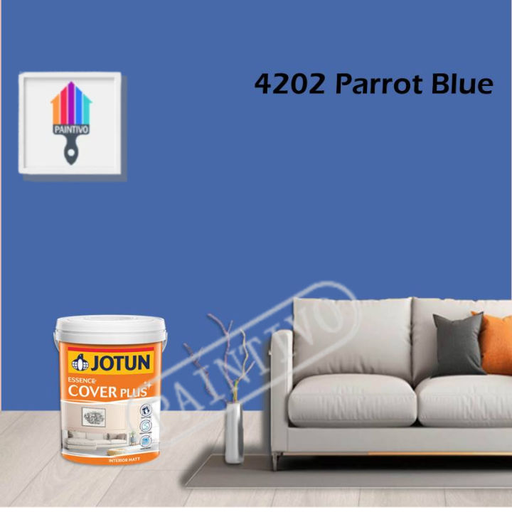 4202 Parrot Blue 1L Jotun Essence Cover Plus Matt Colour Interior Wall ...